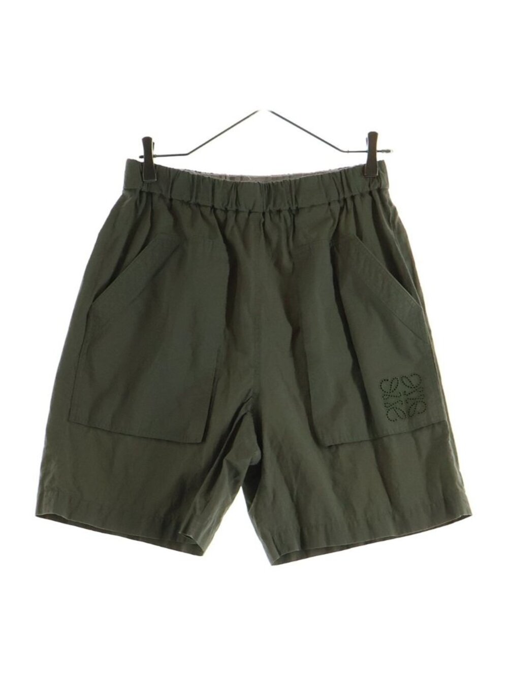 Loewe Paula's Ibiza Shorts Anagram Poplin Cotton Khaki